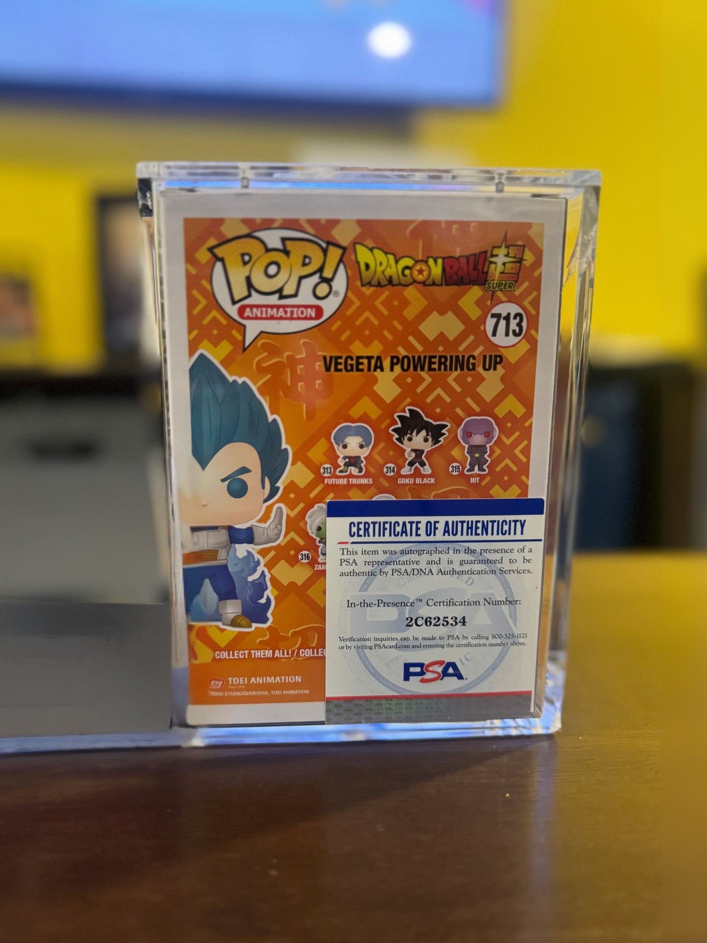 Autographed Vegeta Powering Up Funko 713