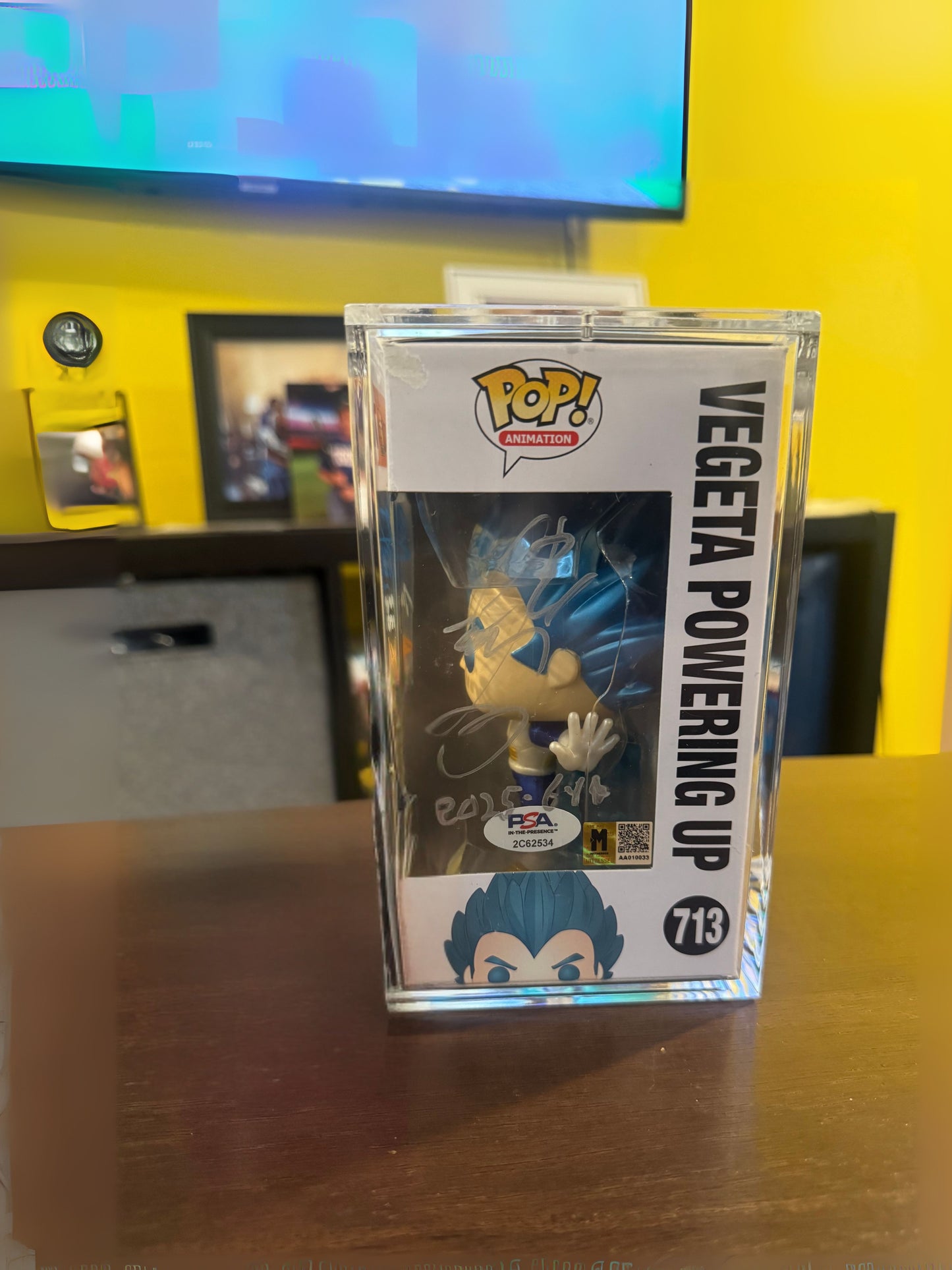 Autographed Vegeta Powering Up Funko 713