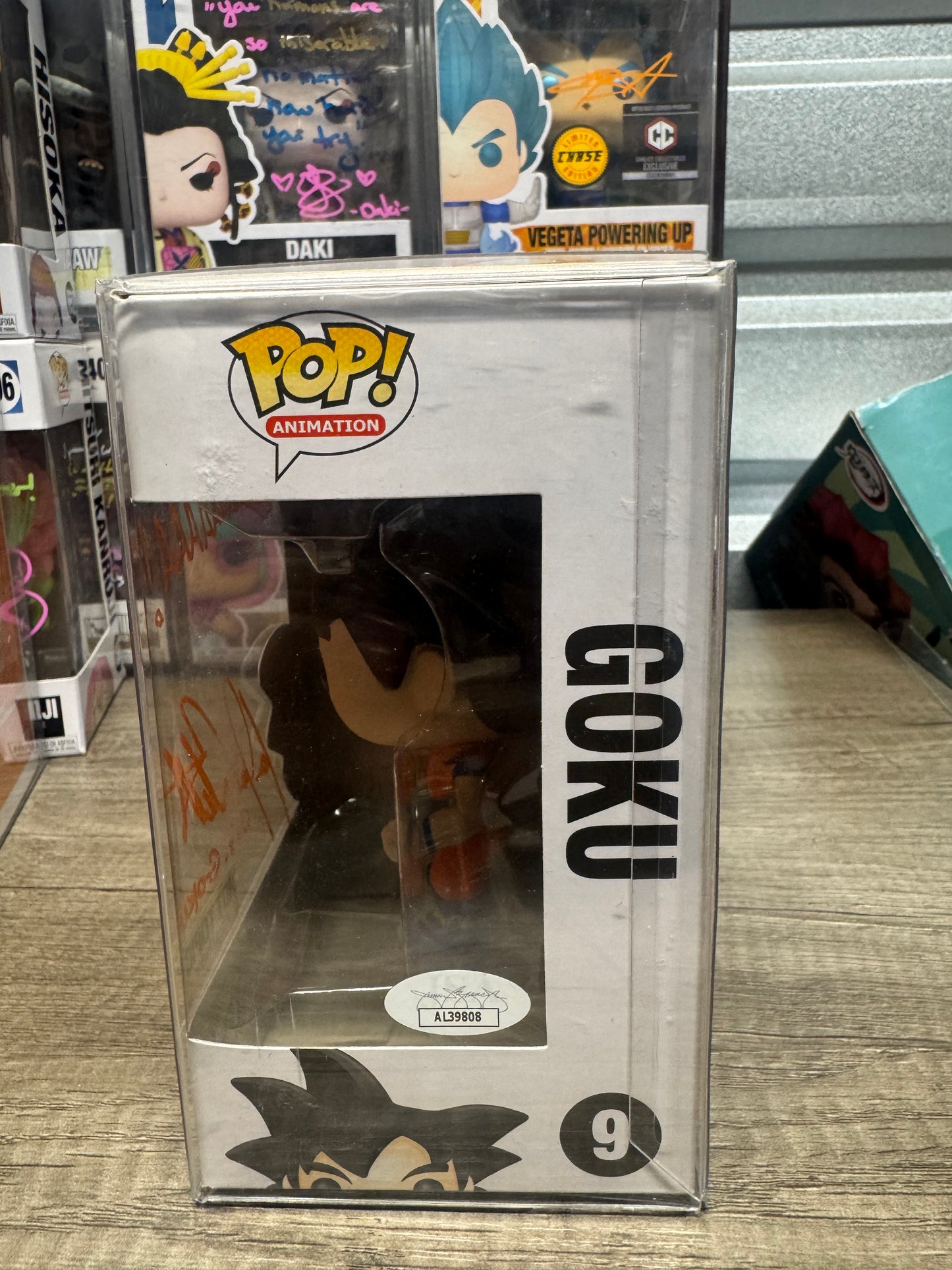 Autographed Goku Funko 9