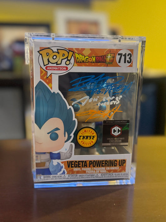 Autographed Vegeta Powering Up Funko 713