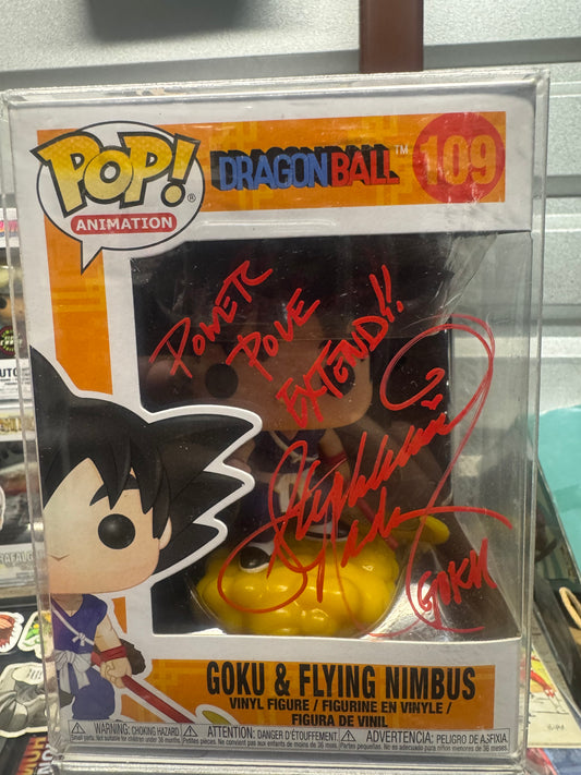 Autographed Goku Funko 109