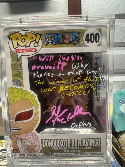 Autographed Donquixote Doflamingo Funko 400 JJL 180905